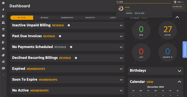 Using the Adjust Balance flow to apply a credit to an invoice.
